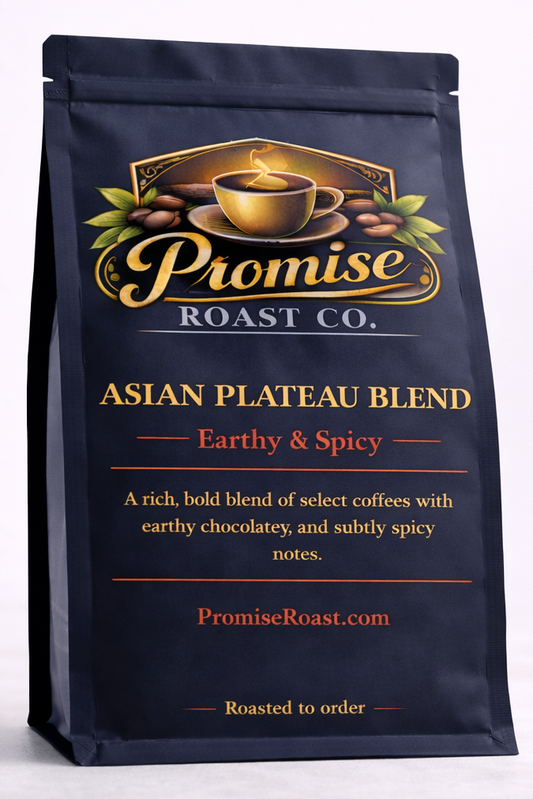 Coffee bag from Promise Roast Co. on a white background